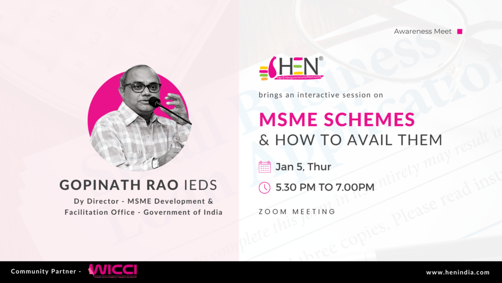 All about MSME & how to avail them with Gopinath Rao