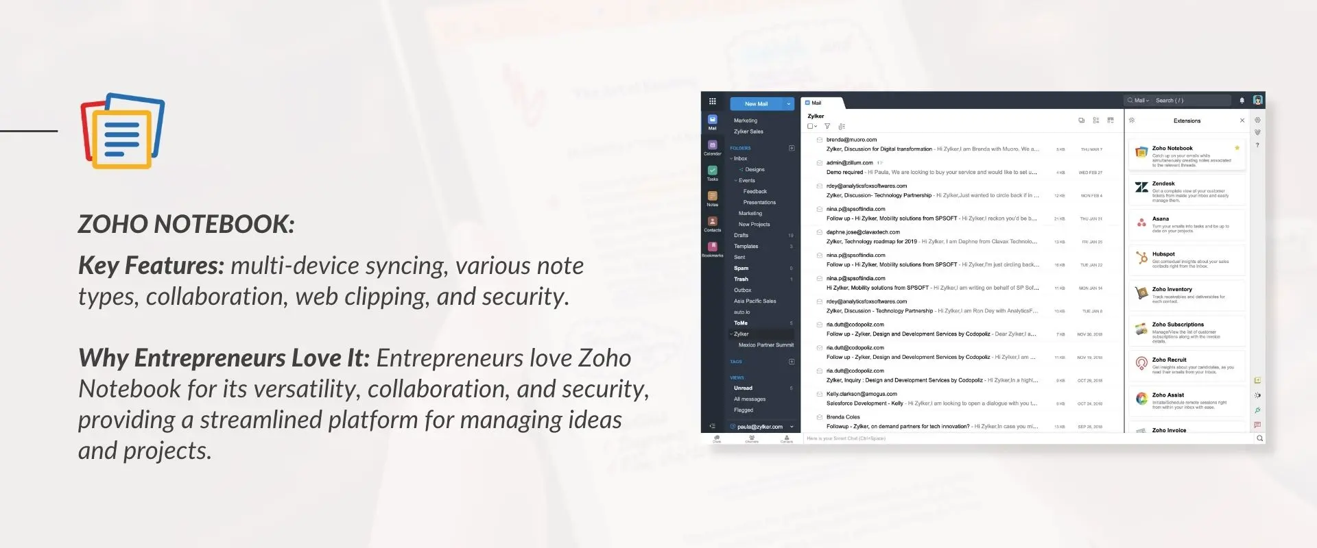 Zoho Notebook