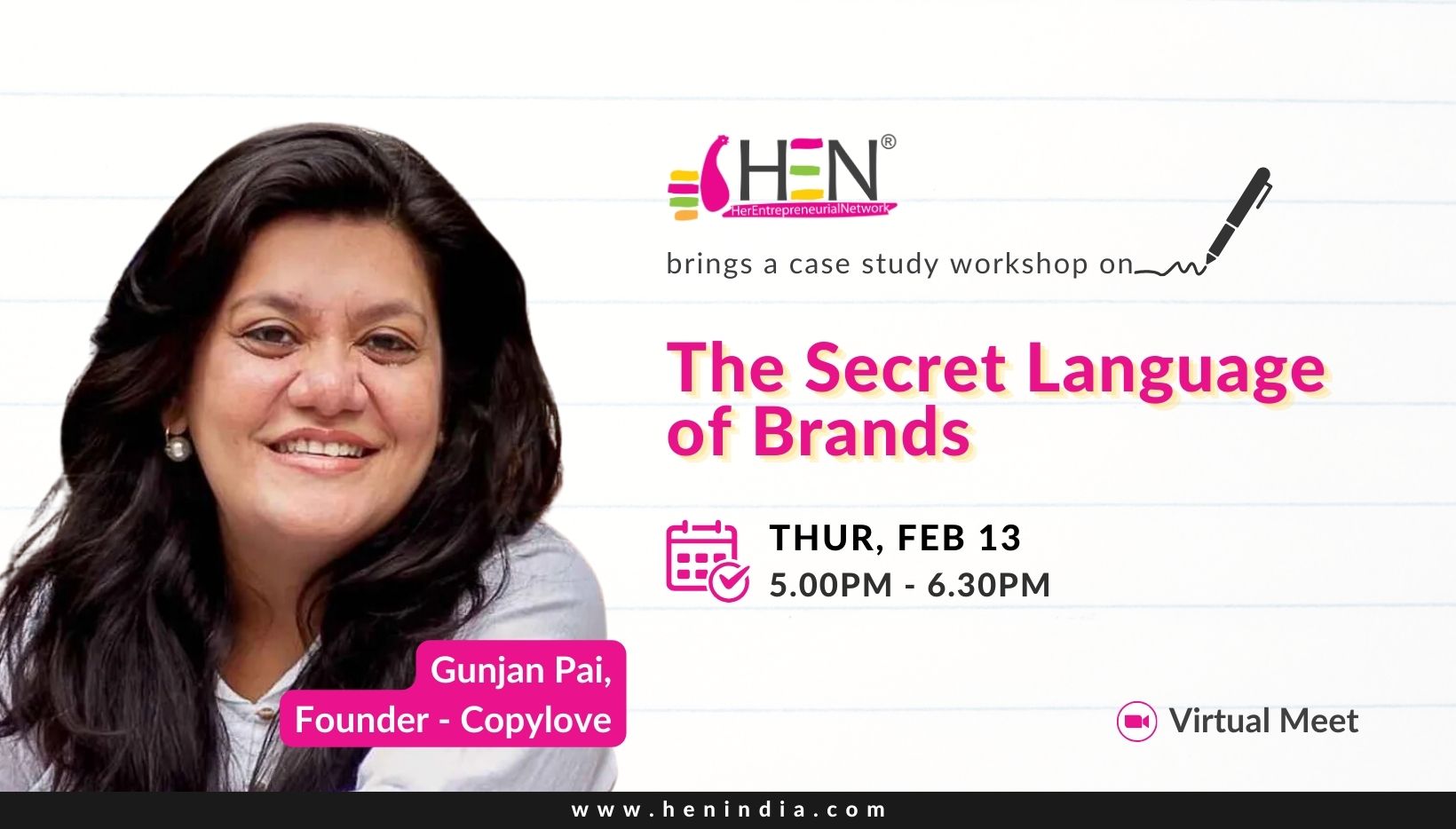 The secret language of brands by gunjan pai, founder copylove - henmeet