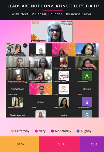 leads are not converting fix event by Neetu V Bansal HEN India events