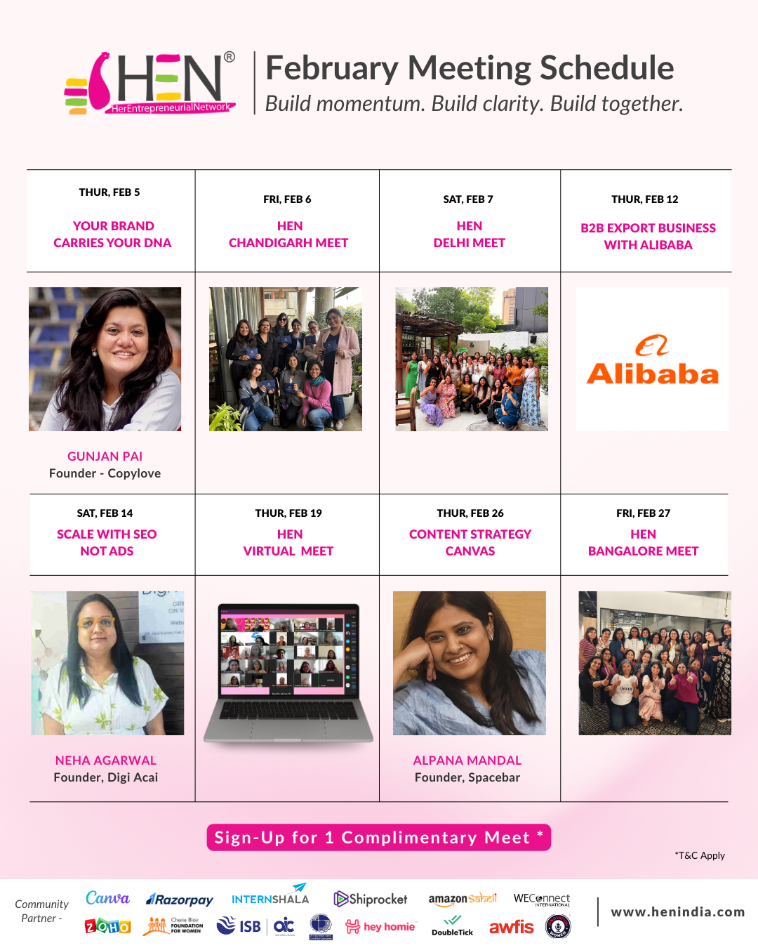 HEN February 2026 Meeting schedule