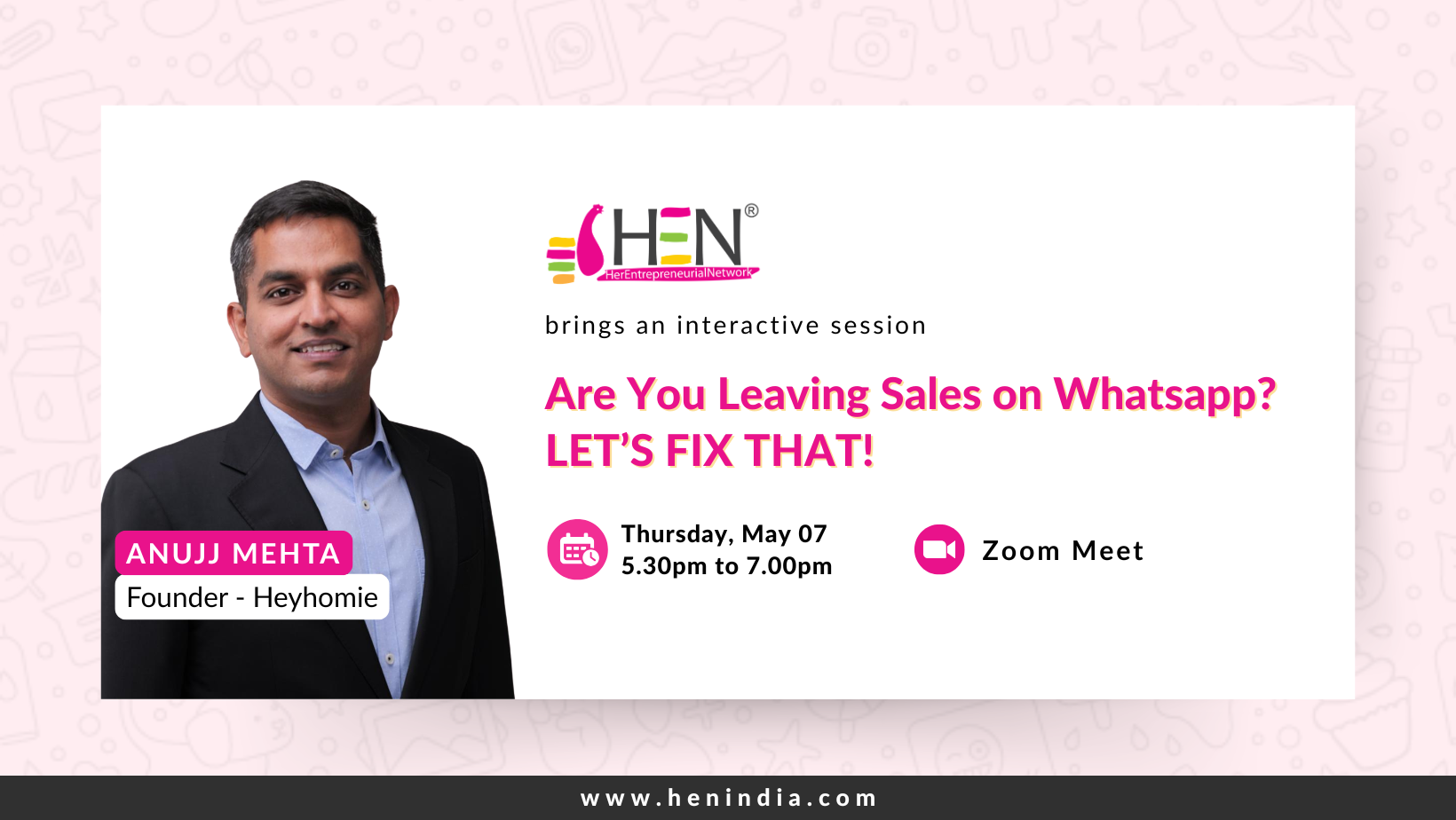 Are you leaving sales on whatsapp - HEN India meet